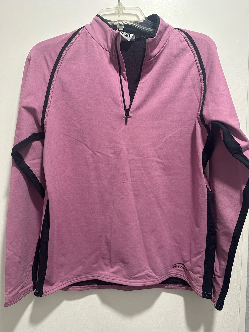 Road Runner Sports Women’s Long-Sleeve Pink sweatshirt with Black Trim